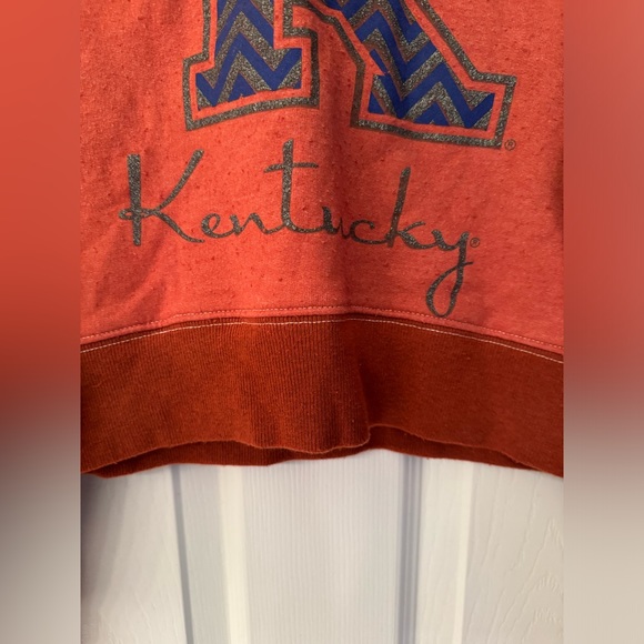 REDONE Orange Upcycled Kentucky Women’s Crop Half Zip Sweatshirt Size XS/Small - Picture 8 of 10